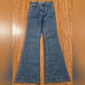 Rock & Roll Denim Classic Blue Flared Women's Jeans